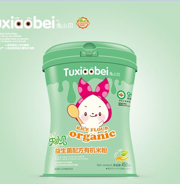 兔小貝益生菌配方有機米粉 聽裝