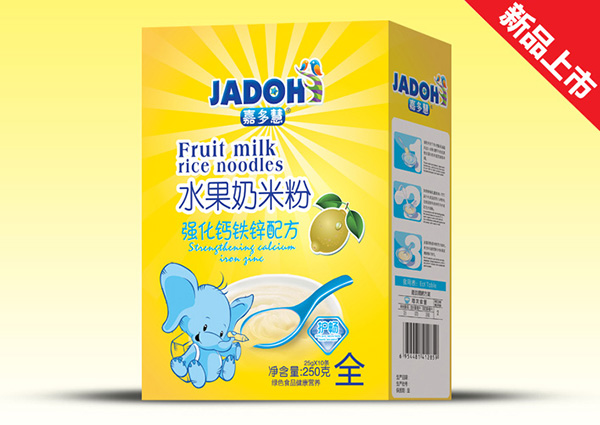 嘉多慧強化鈣鐵鋅配方-水果奶米粉(盒)