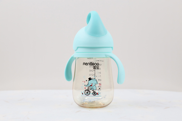 盟寶嬰兒PPSU吸管杯 藍色