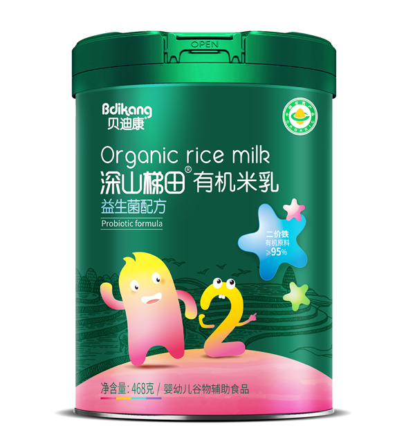 貝迪康深山梯田有機米乳 益生菌配方 聽裝