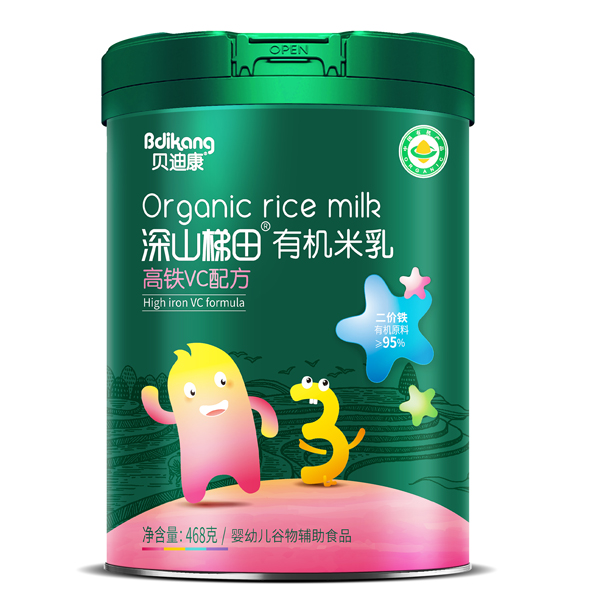 貝迪康深山梯田有機米乳 高鐵VC配方 聽裝