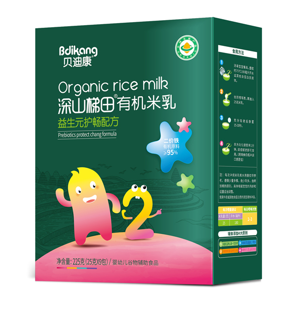 貝迪康深山梯田有機米乳 益生元護暢配方 盒裝