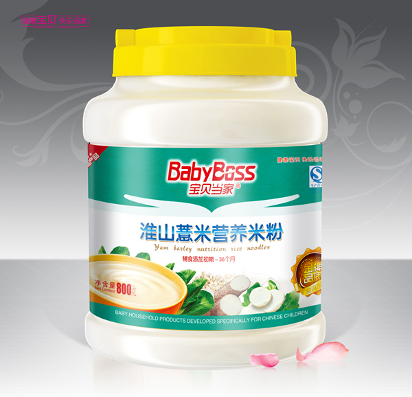 寶貝當家淮山薏米營養米粉 800g桶裝