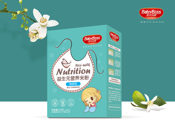 寶貝當家鐵鋅鈣益生元營養米粉 盒裝