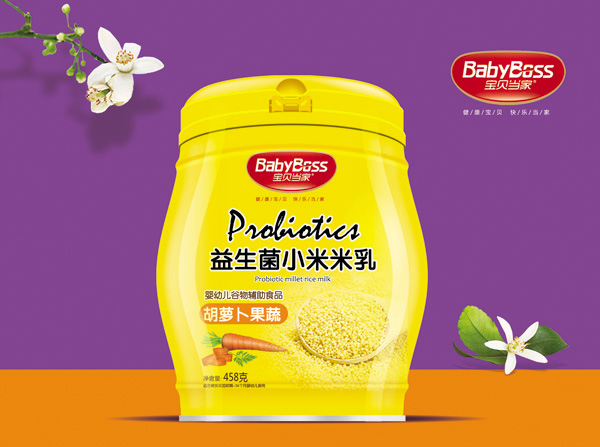 寶貝當家胡蘿卜果蔬益生菌小米米乳