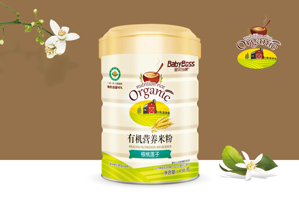 寶貝當家核桃蓮子有機營養(yǎng)米粉 聽裝