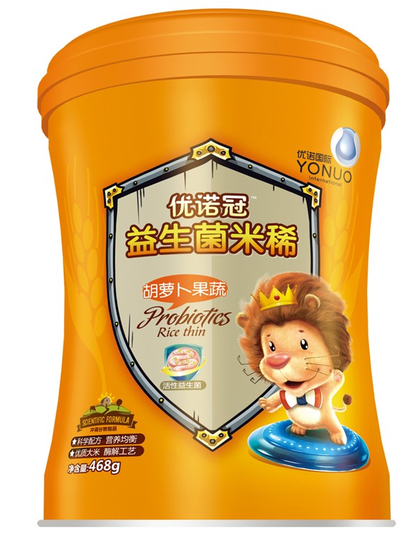 優諾冠益生菌米稀 胡蘿卜果蔬 聽裝