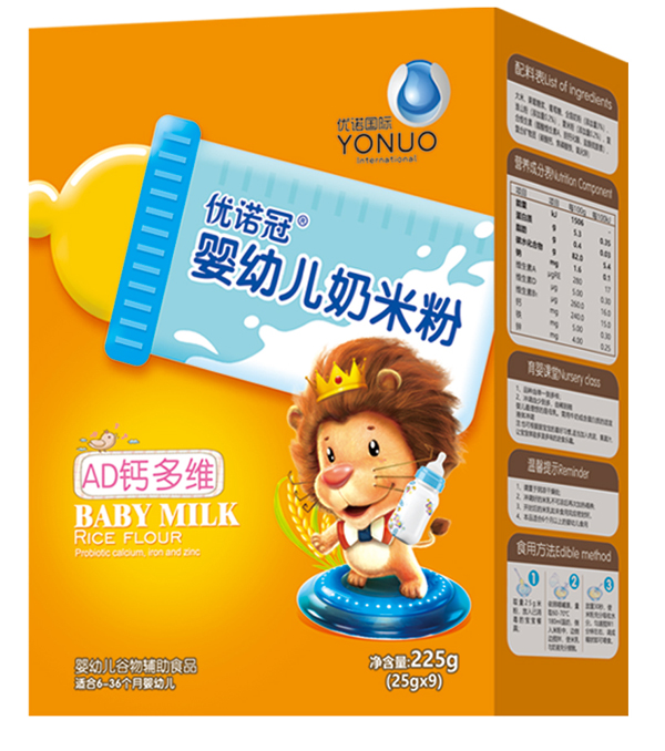 優諾冠嬰幼兒奶米粉 AD鈣多維 盒裝