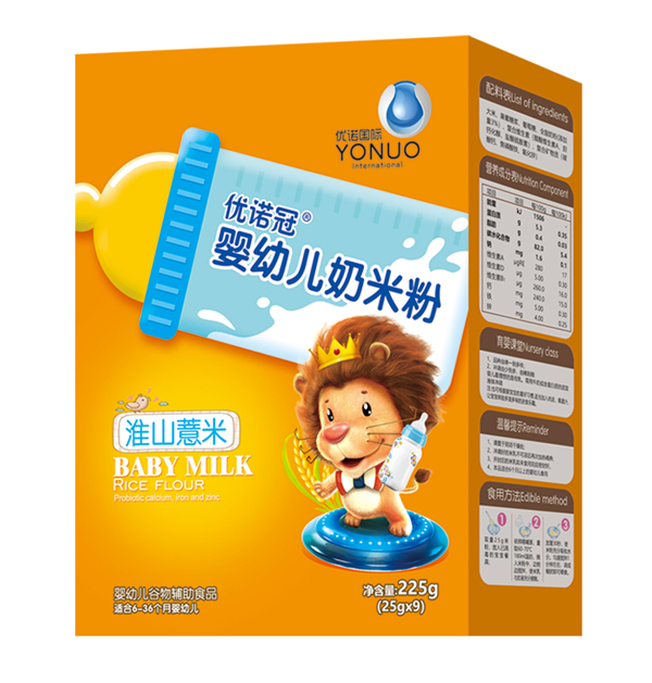 優諾冠嬰幼兒奶米粉 淮山薏米 盒裝