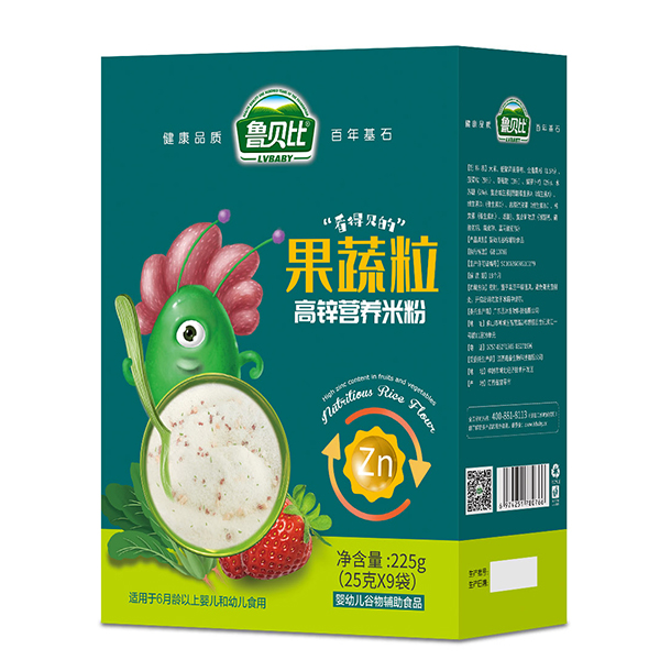 魯貝比果蔬粒高鋅營養米粉 盒裝