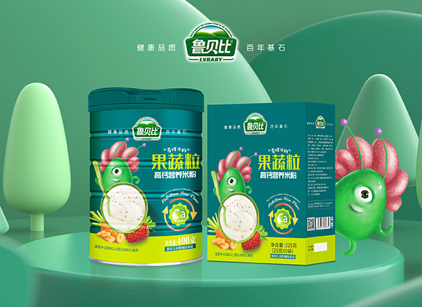 魯貝比果蔬粒高鈣營養米粉系列