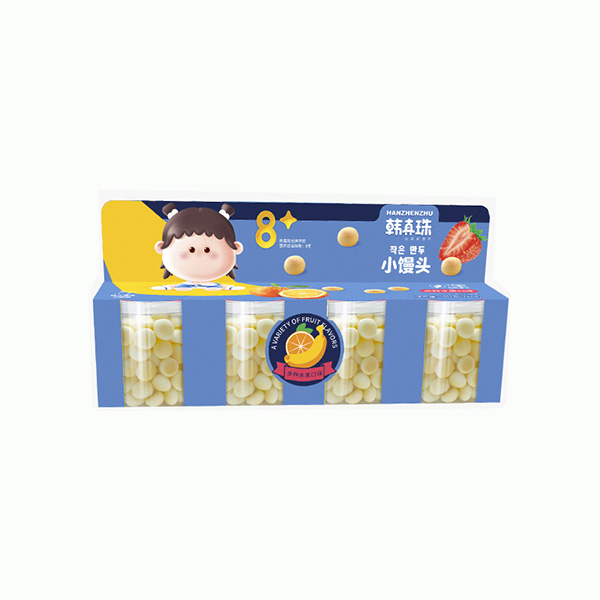 韓真珠4連罐小饅頭100g兒童寶貝小零食小蛋酥分罐裝圖.jpg