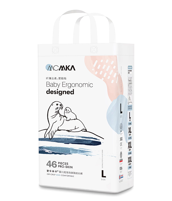 麥卡米卡嬰兒輕泡泡彈圍成長褲L46