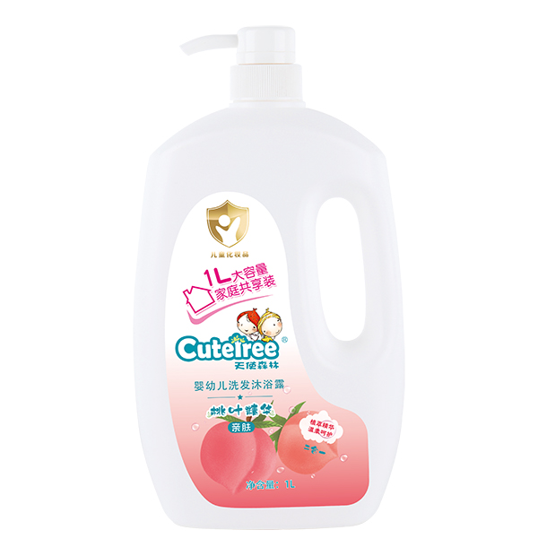 天使森林嬰幼兒洗發沐浴露(桃葉精華)1L