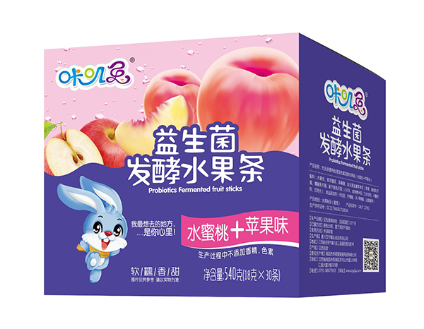 咔嘰兔益生菌發酵水果條 水蜜桃+蘋果味