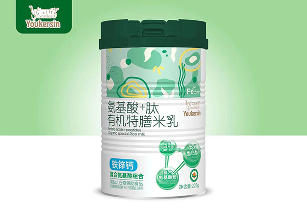 優可欣氨基酸+肽有機特膳米乳 鐵鋅鈣