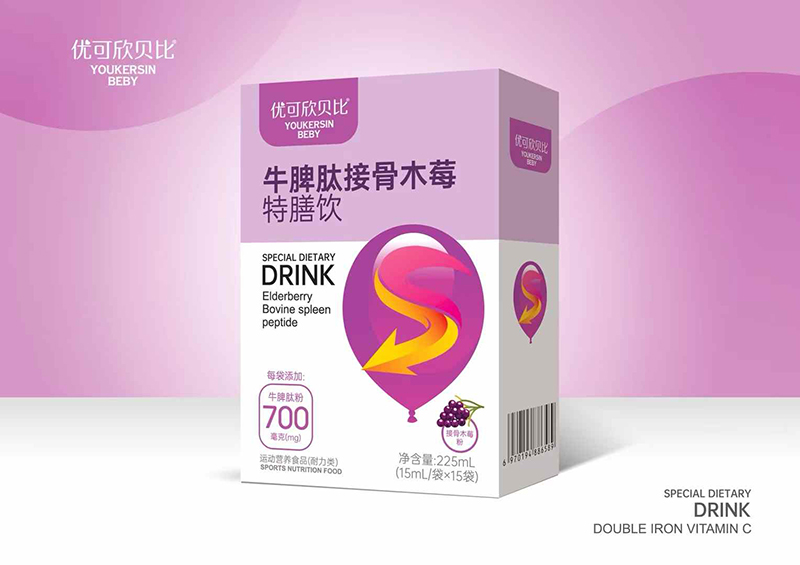 優(yōu)可欣貝比牛脾肽接骨木莓特膳飲