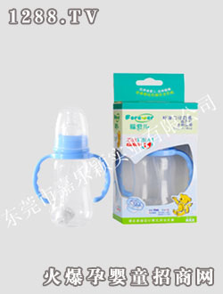 福愛兒標準口120ML帶吸管手柄弧形奶瓶