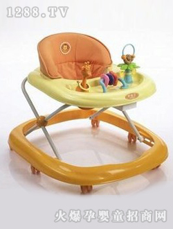 好孩橙色學步車