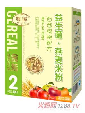 每滋益生菌百合核桃營養米粉