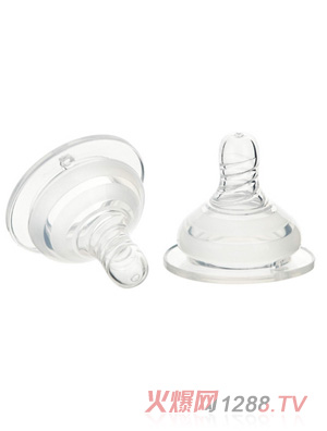 孩兒寶寬口S孔超柔實感平頭奶嘴