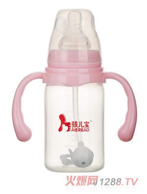 孩兒寶粉色標(biāo)口直身自動(dòng)PP奶瓶120ml