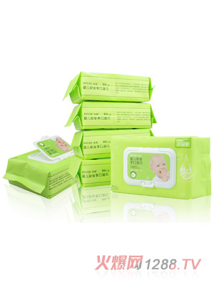比悅嬰兒手口柔濕巾80抽濕紙巾6包