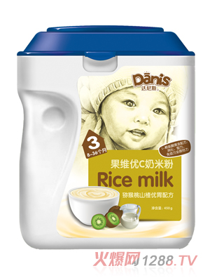 達尼斯獼猴桃山楂果維優C奶米粉3段