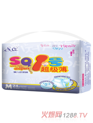 SQ1號超級薄嬰兒紙尿褲M碼24片
