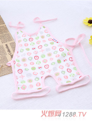 金色小魚單面竹纖維數字連腳肚兜