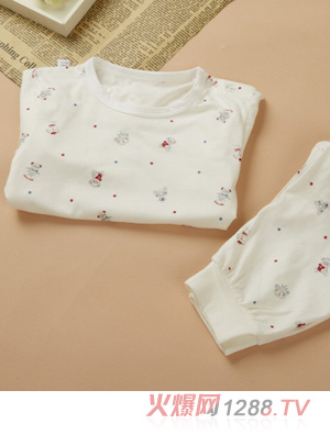 金色小魚精棉單面歡樂(lè)熊束口肩開(kāi)套