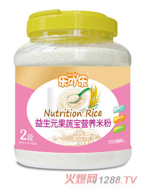 樂吖樂益生元果蔬寶營養米粉2段