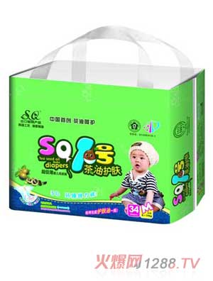SQ1號茶油護膚嬰兒紙尿褲M碼