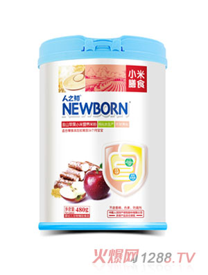 人之初淮山蘋果小米營養米粉480g聽裝