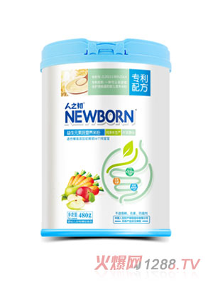 人之初益生元果蔬營養米粉480g聽裝