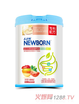 人之初益生元水果多速溶營養米粉480g聽裝