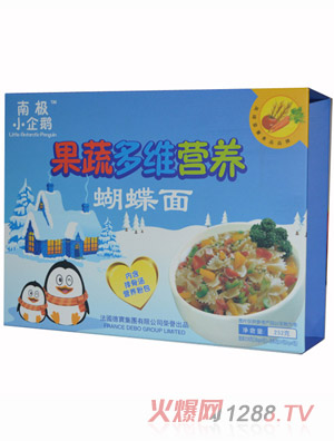 南極小企鵝果蔬多維營養蝴蝶面橫盒252g