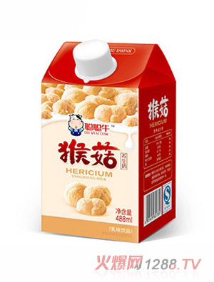 聰聰牛猴菇養生奶屋頂盒