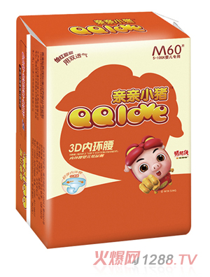 親親小豬3D內環腰紙尿褲M