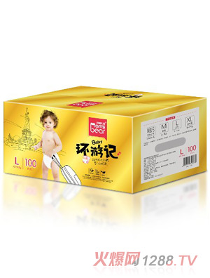 媽咪小熊環游記紙尿褲（盒裝）L100