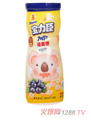 寶力臣梅花形狀 臻品藍莓味泡芙餅45g