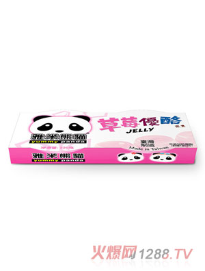 雅米熊貓-草莓優酪果凍220g