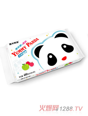雅米熊貓牌優酪果凍480g（青蘋果+荔枝）