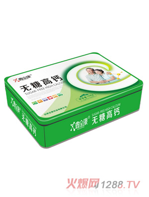 鑫全康藍帽鈣片鐵盒無糖E-06