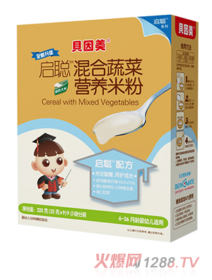 貝因美啟聰混合蔬菜營養米粉