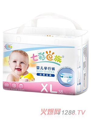 七彩e族嬰兒學行拉拉褲