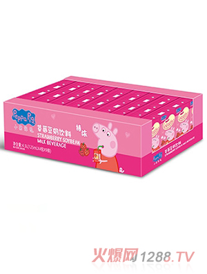 小豬佩奇草莓味豆奶125mlx36盒