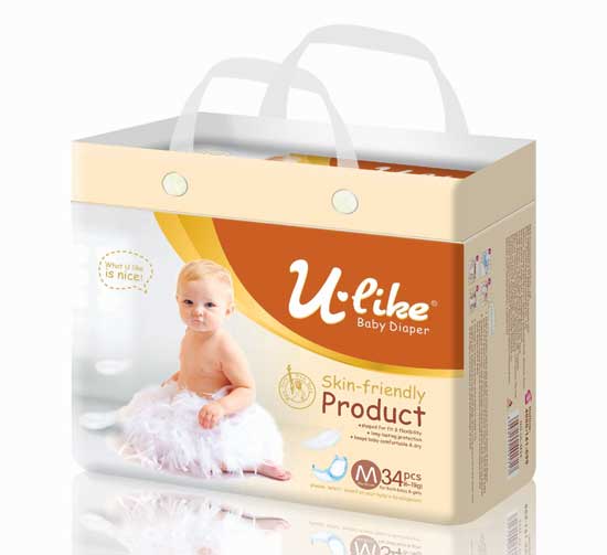 U-LIKE嬰兒紙尿片M碼34片