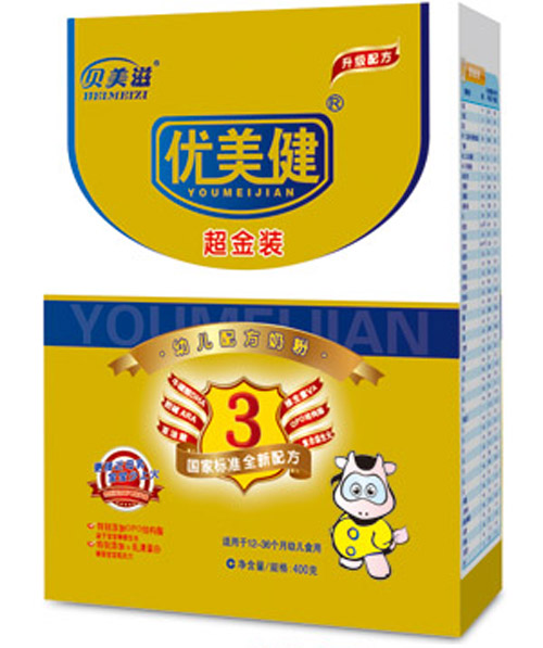優美健超金裝幼兒配方奶粉3段盒裝