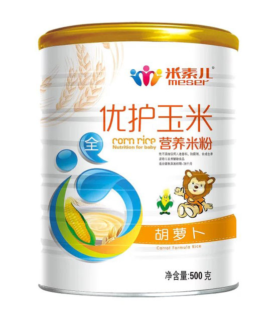 米素兒胡蘿卜優護玉米營養米粉聽裝